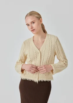 Modström FinaMD cardigan - Summer Sand< Strik & Bluser