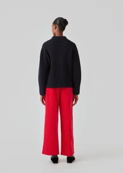 Modström FultonMD t-neck - Navy Sky< Strik & Bluser