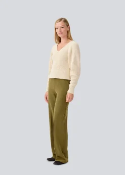 Modström GalenMD short v-neck - Summer Sand< Strik & Bluser