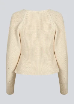 Modström GalenMD short v-neck - Summer Sand< Strik & Bluser