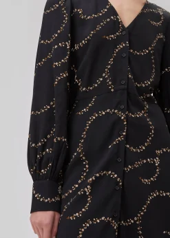 Modström GelilaMD print dress - Dark Flower Twill< Kjoler