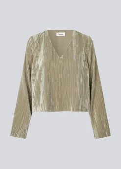 Modström GiselleMD ls top - Spray Green< Toppe