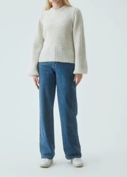 Modström Goldie o-neck - Off White< Strik & Bluser