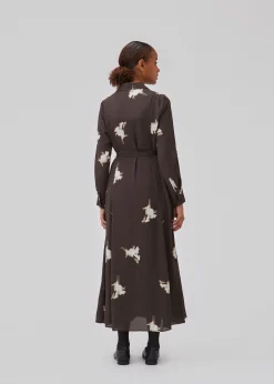 Modström GomoMD print dress - Chocolate Fleur< Kjoler