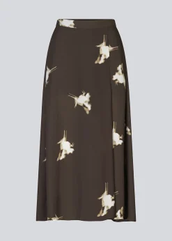 Modström GomoMD print skirt - Chocolate Fleur< Nederdele