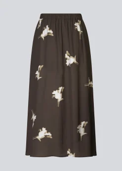 Modström GomoMD print skirt - Chocolate Fleur< Nederdele