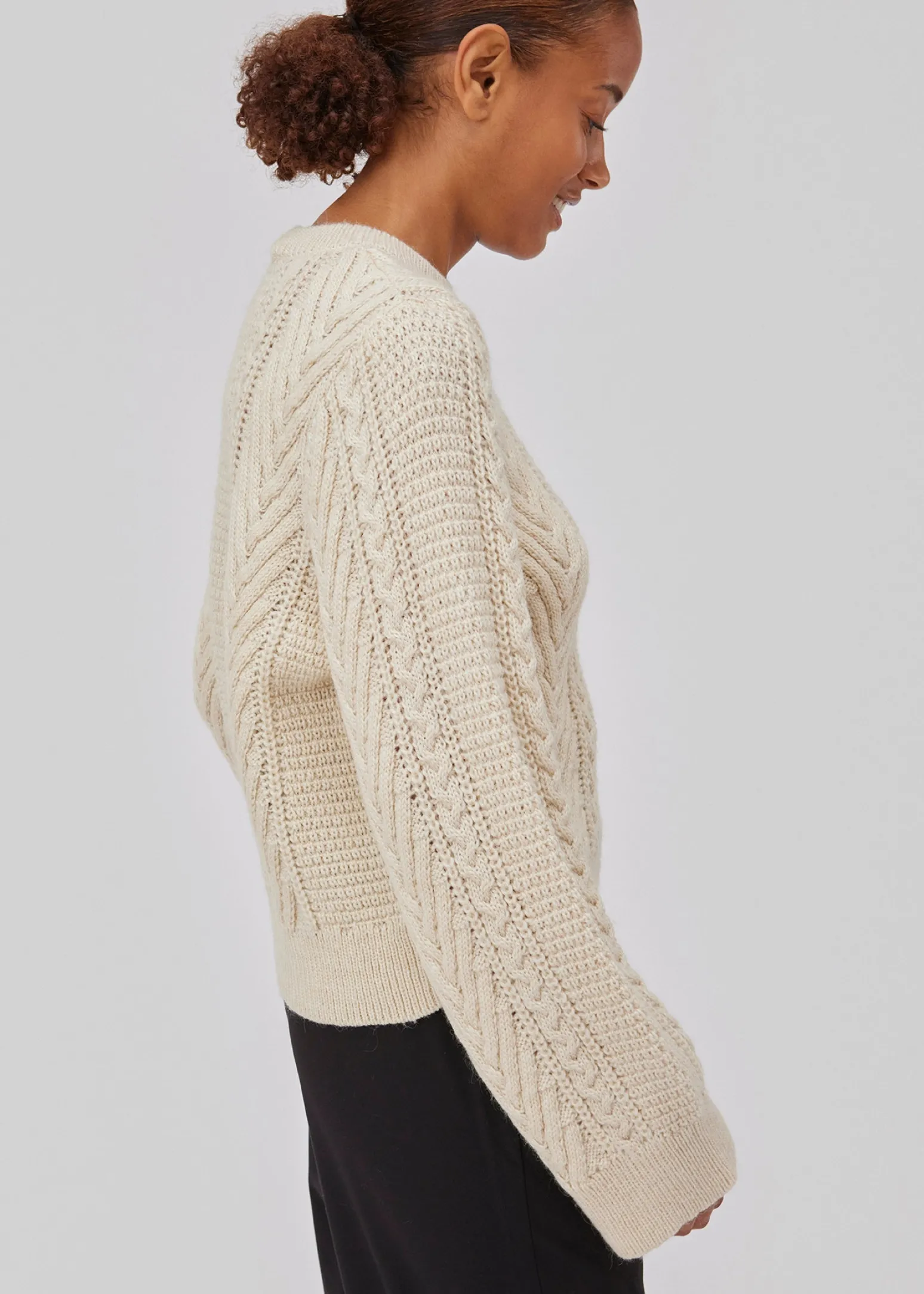 Modström GrannonMD o-neck - Vanilla Ice< Strik & Bluser