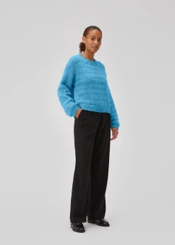 Modström GroverMD o-neck - Bonnie Blue< Strik & Bluser