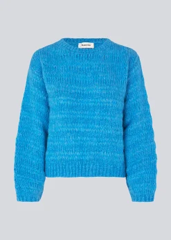 Modström GroverMD o-neck - Bonnie Blue< Strik & Bluser