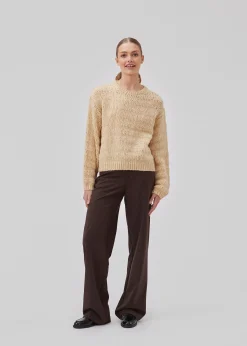 Modström GroverMD o-neck - Ivory Cream< Strik & Bluser