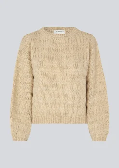 Modström GroverMD o-neck - Ivory Cream< Strik & Bluser