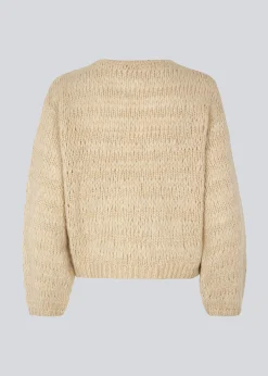 Modström GroverMD o-neck - Ivory Cream< Strik & Bluser