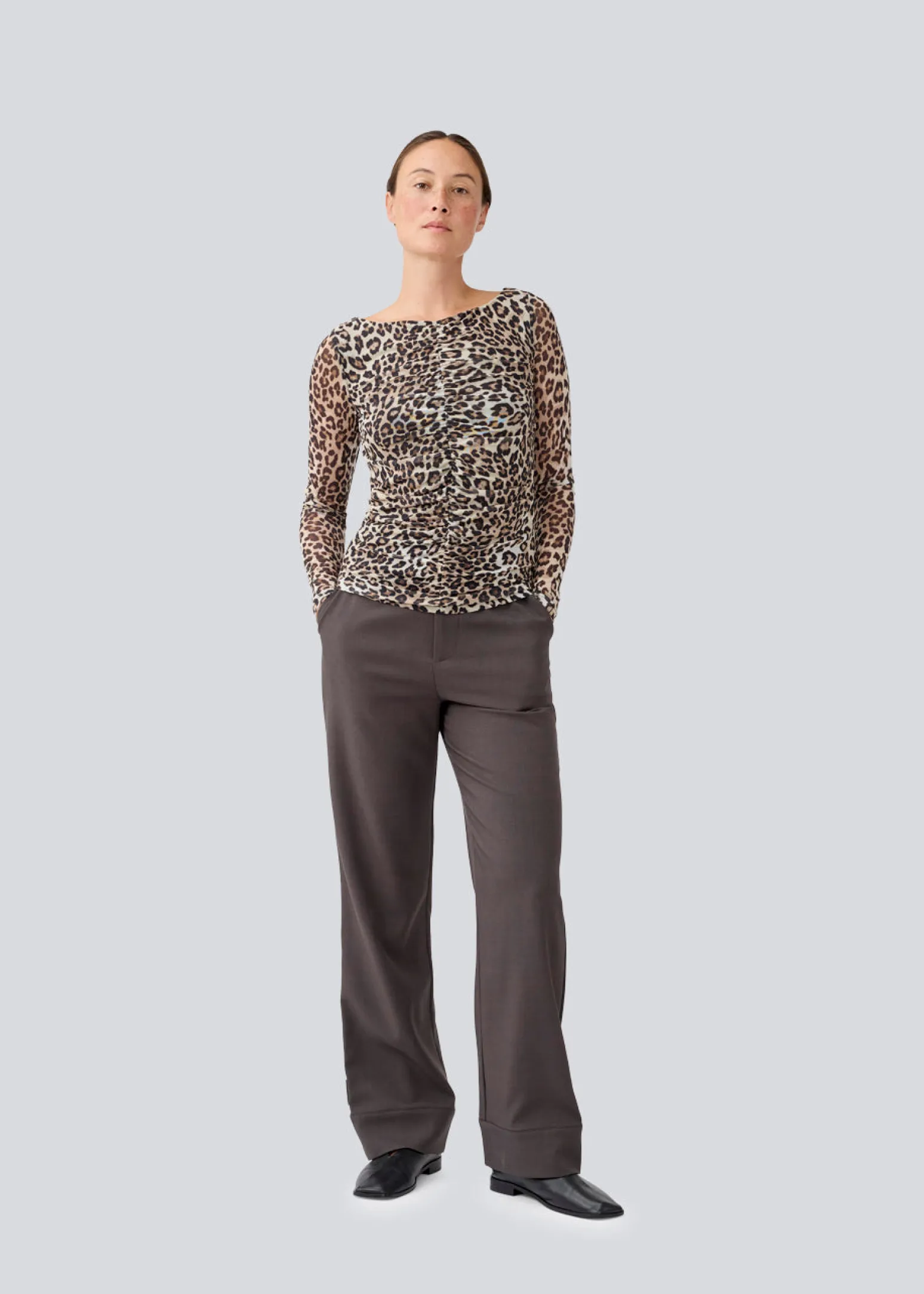 Modström GwenMD print top - Leo leo print< Leopard Print|Toppe