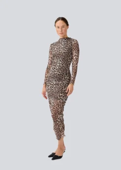 Modström GwenMD slim print dress - Leo leo print< Leopard Print|Kjoler