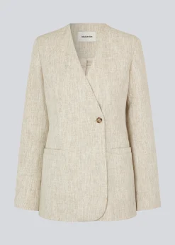 Modström HaleyMD blazer - Summer sand melange< Jakkesæt|Blazere