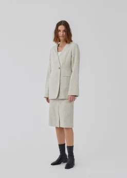 Modström HaleyMD blazer - Summer sand melange< Jakkesæt|Blazere