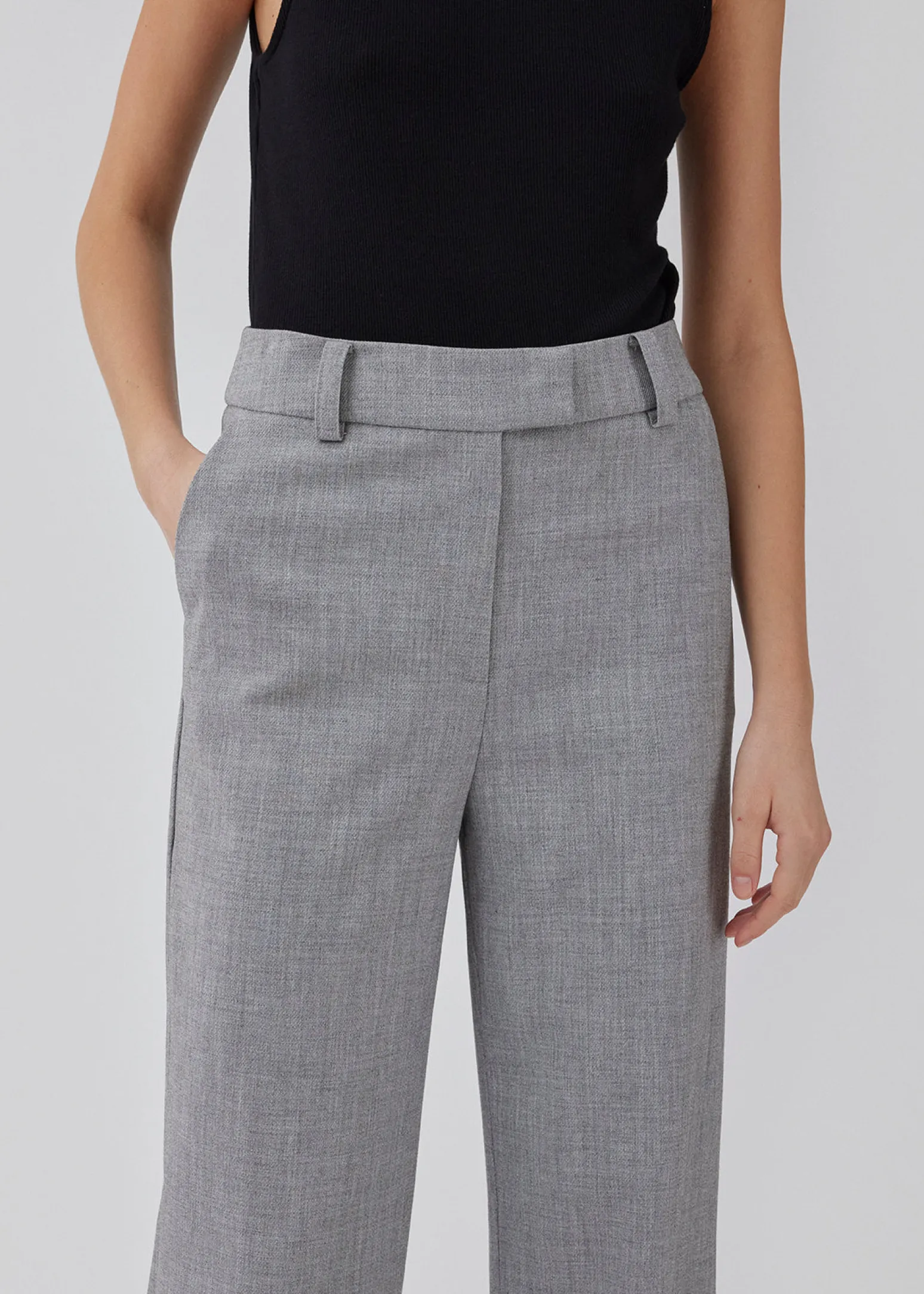 Modström HeartMD pants - Grey Melange< Jakkesæt|Bukser