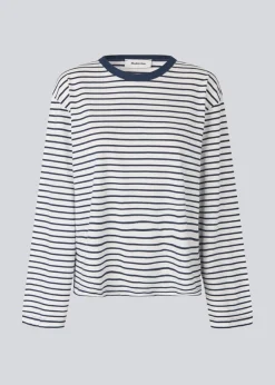 Modström HellenMD LS stripe t-shirt - Soft Navy Stripe< T-Shirts