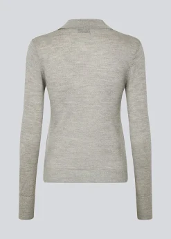 Modström HirokiMD polo - Grey Melange< Strik & Bluser