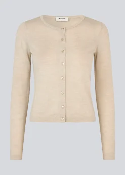 Modström HirokiMD short cardigan - Summer Sand< Strik & Bluser