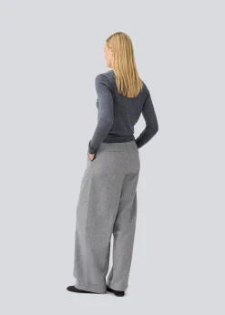 Modström HirokiMD short cardigan - Dark Grey Melange< Strik & Bluser