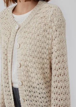 Modström HobbsMD solid cardigan - Summer Sand< Strik & Bluser