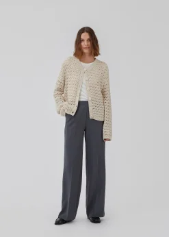 Modström HobbsMD solid cardigan - Summer Sand< Strik & Bluser