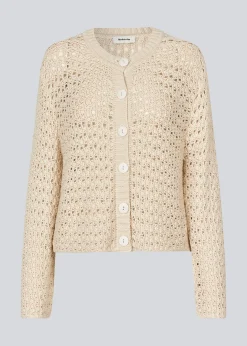 Modström HobbsMD solid cardigan - Summer Sand< Strik & Bluser
