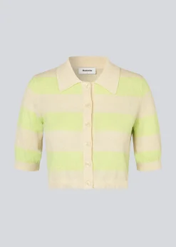 Modström HollisterMD cardigan - Summer Sand Butterfly Stripe< Strik & Bluser