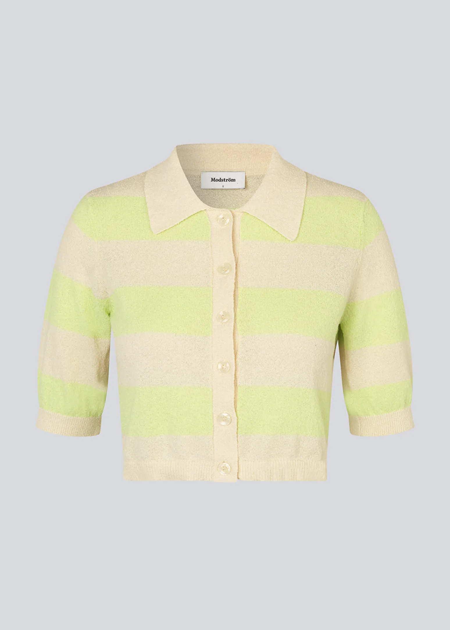 Modström HollisterMD cardigan - Summer Sand Butterfly Stripe< Strik & Bluser