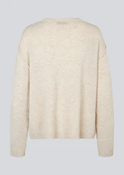 Modström HowieMD o-neck - Beige melange< Strik & Bluser