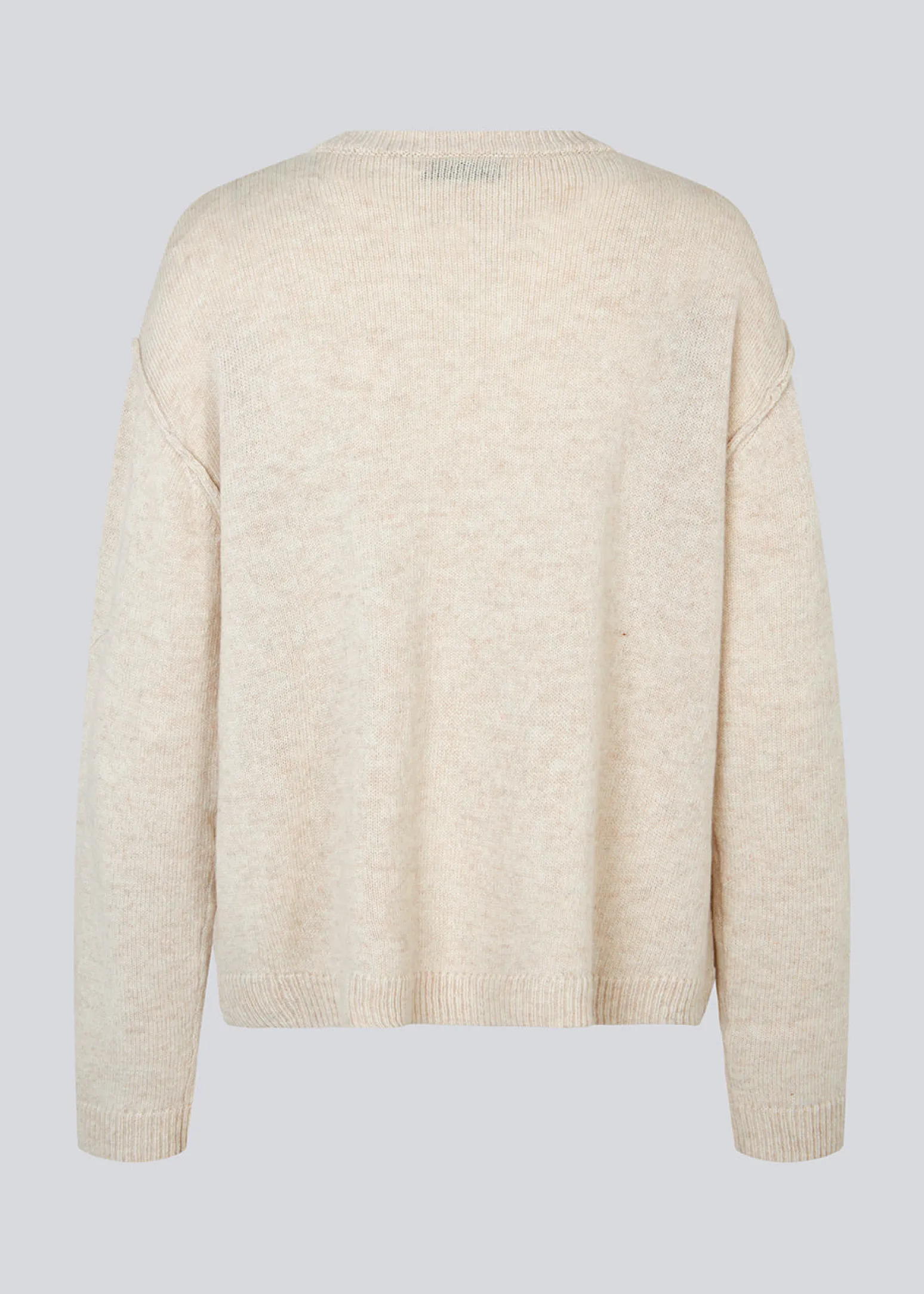Modström HowieMD o-neck - Beige melange< Strik & Bluser
