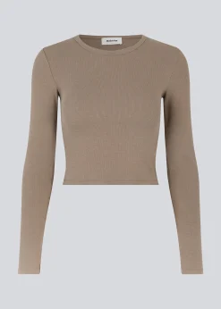 Modström IgorMD LS crop top - Spring Stone< Toppe