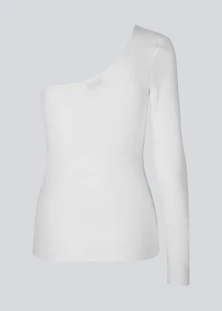 Modström IgorMD one shoulder LS top - Off White< Toppe