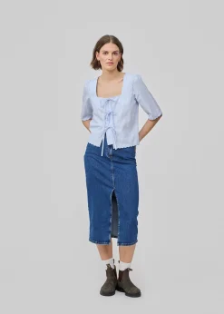 Modström InaraMD top - Light Blue stripe< Toppe