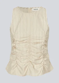 Modström IsabelMD top - Summer Sand Pinstripe< Toppe