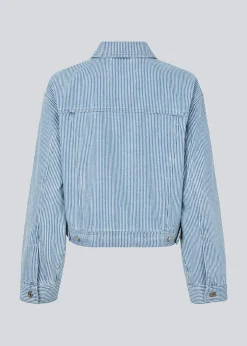 Modström IsoldeMD jacket - Soft Blue Stripe< Denim|Frakker & Jakker