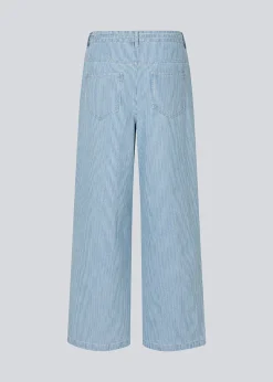 Modström IsoldeMD pants - Soft Blue Stripe< Denim|Bukser