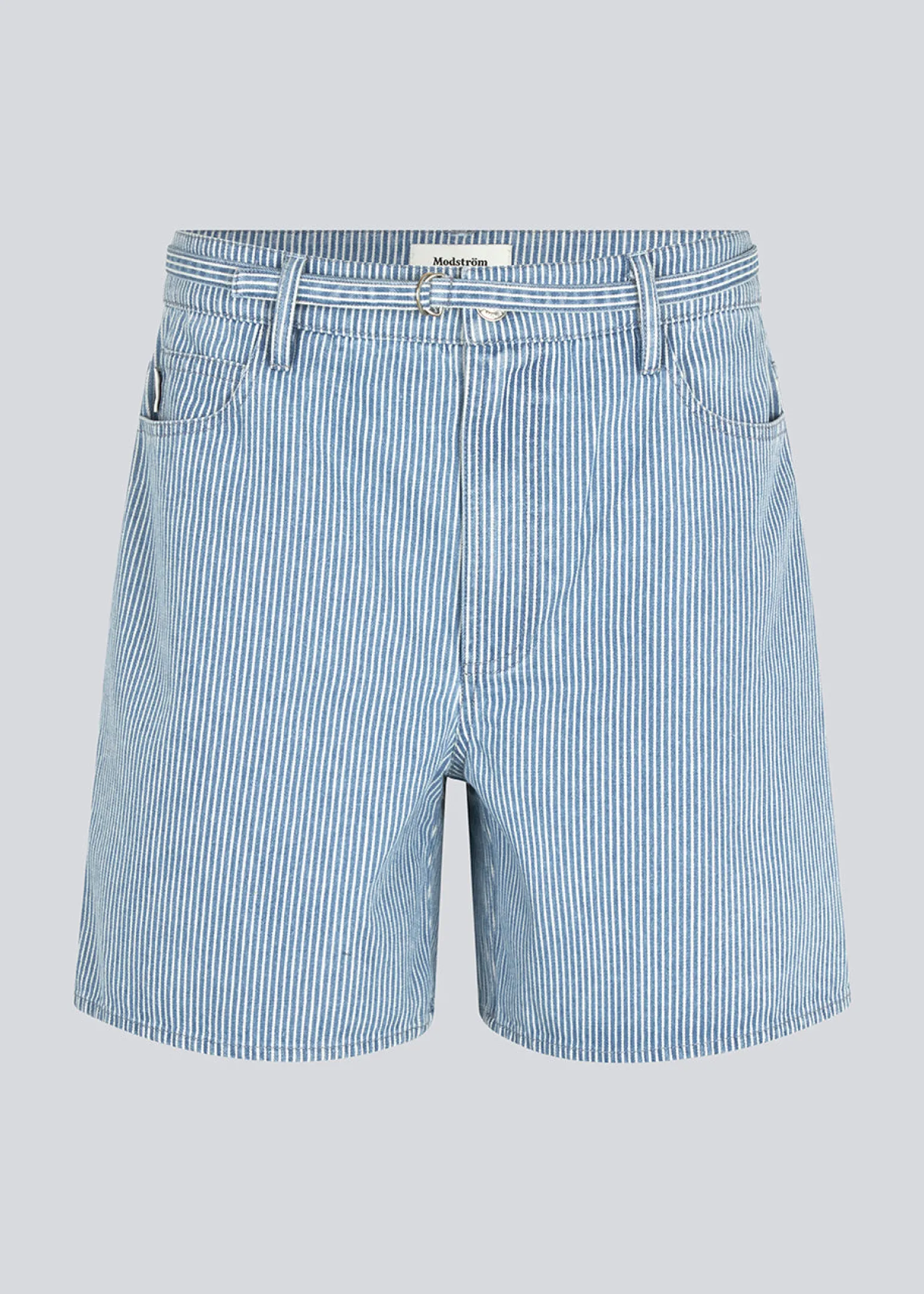 Modström IsoldeMD shorts - Soft Blue Stripe< Shorts|Denim