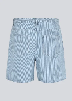 Modström IsoldeMD shorts - Soft Blue Stripe< Shorts|Denim