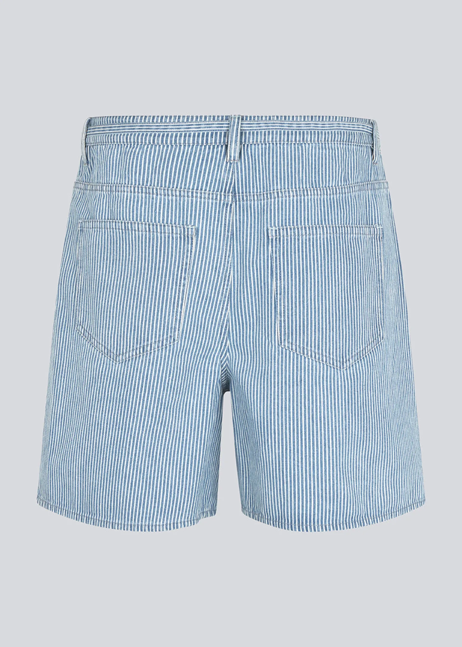 Modström IsoldeMD shorts - Soft Blue Stripe< Shorts|Denim