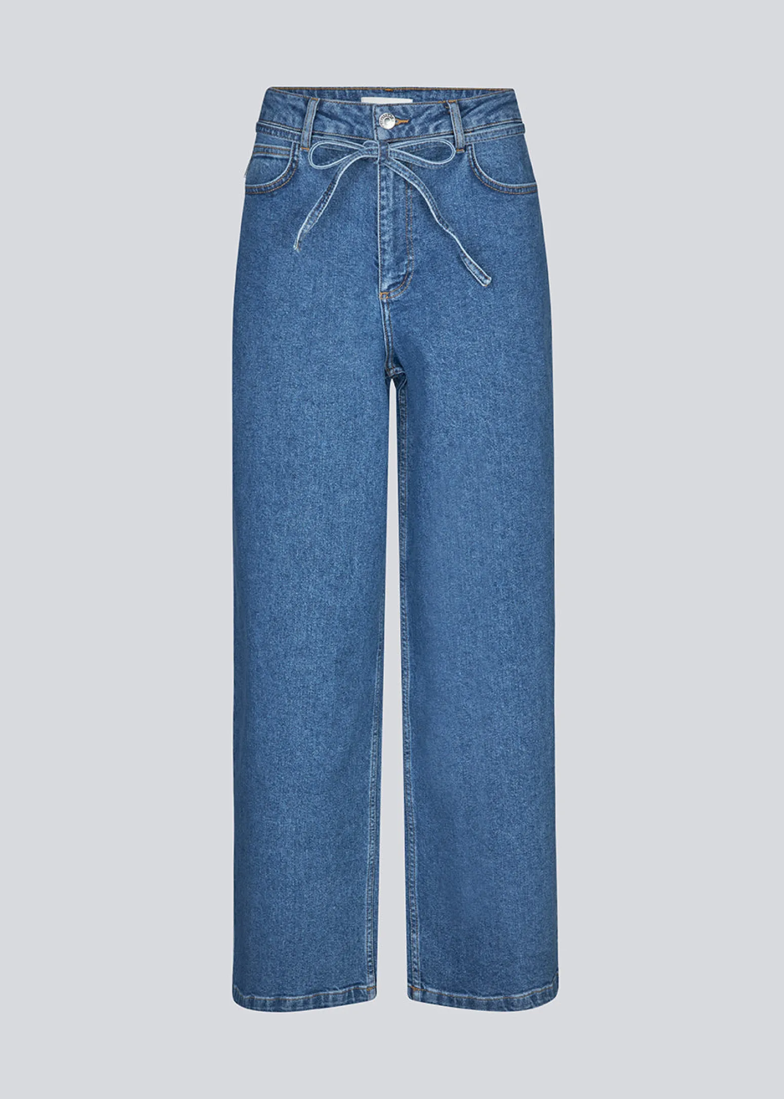 Modström IsoldeMD solid pants - Distressed Blue< Basic|Denim