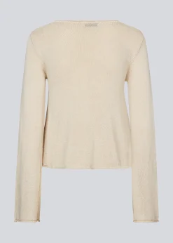 Modström IvonneMD flared o-neck - Summer Sand< Strik & Bluser