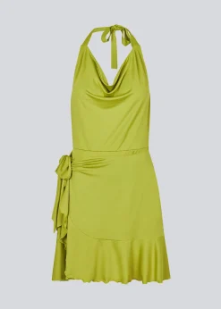 Modström JosefineMD flowy dress - Golden Lime< Kjoler