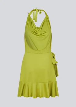 Modström JosefineMD flowy dress - Golden Lime< Kjoler