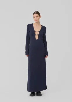 Modström JosefineMD long dress - Baritone Blue< Kjoler