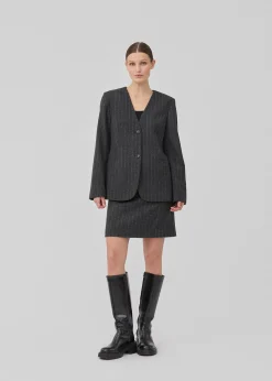 Modström KristolMD blazer - Dark Grey Pinstripe< Jakkesæt|Blazere