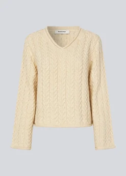 Modström KurtisMD v-neck - Summer Sand< Strik & Bluser