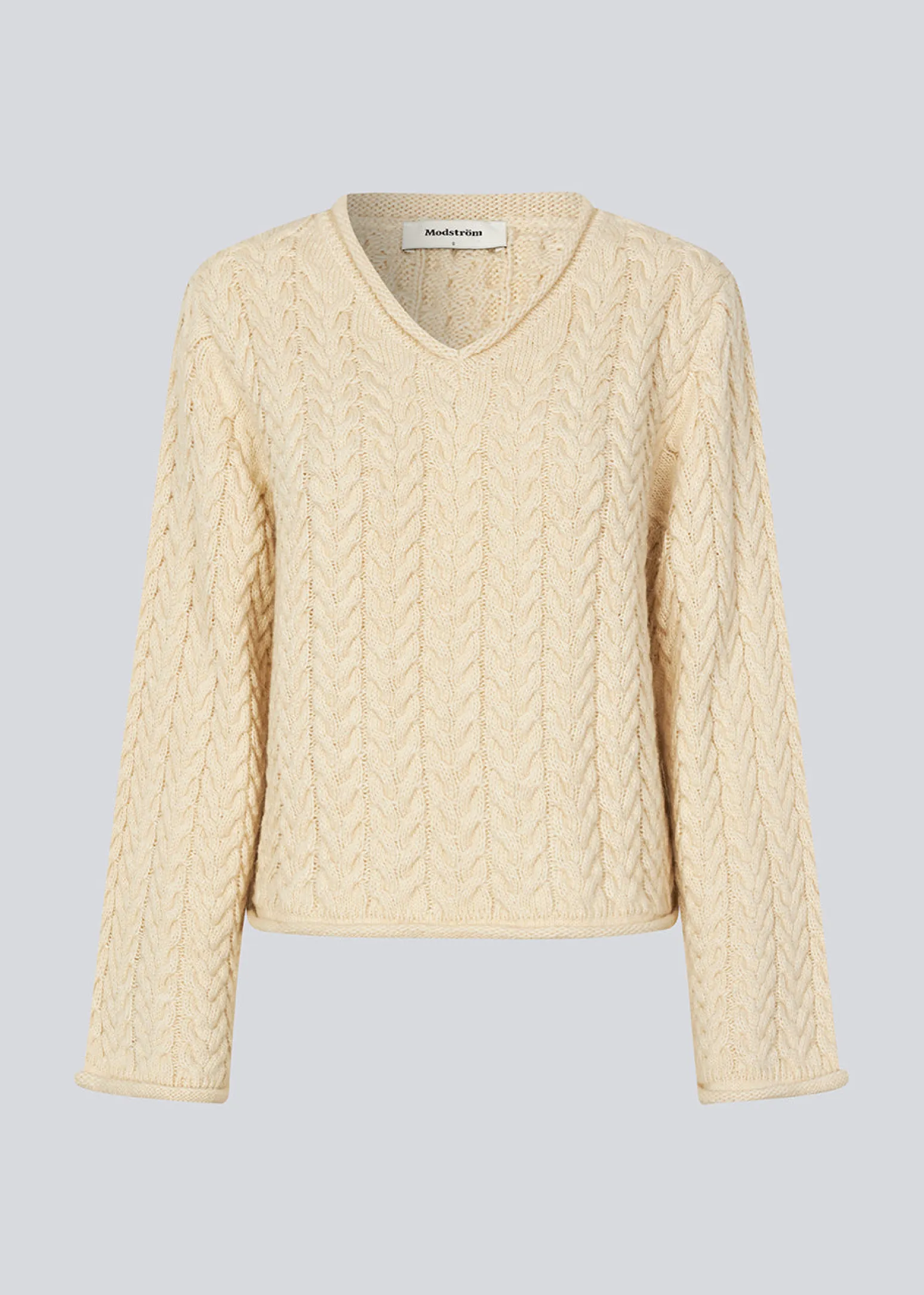 Modström KurtisMD v-neck - Summer Sand< Strik & Bluser