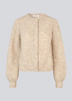 Modström LenniMD cardigan - Beige melange< Strik & Bluser